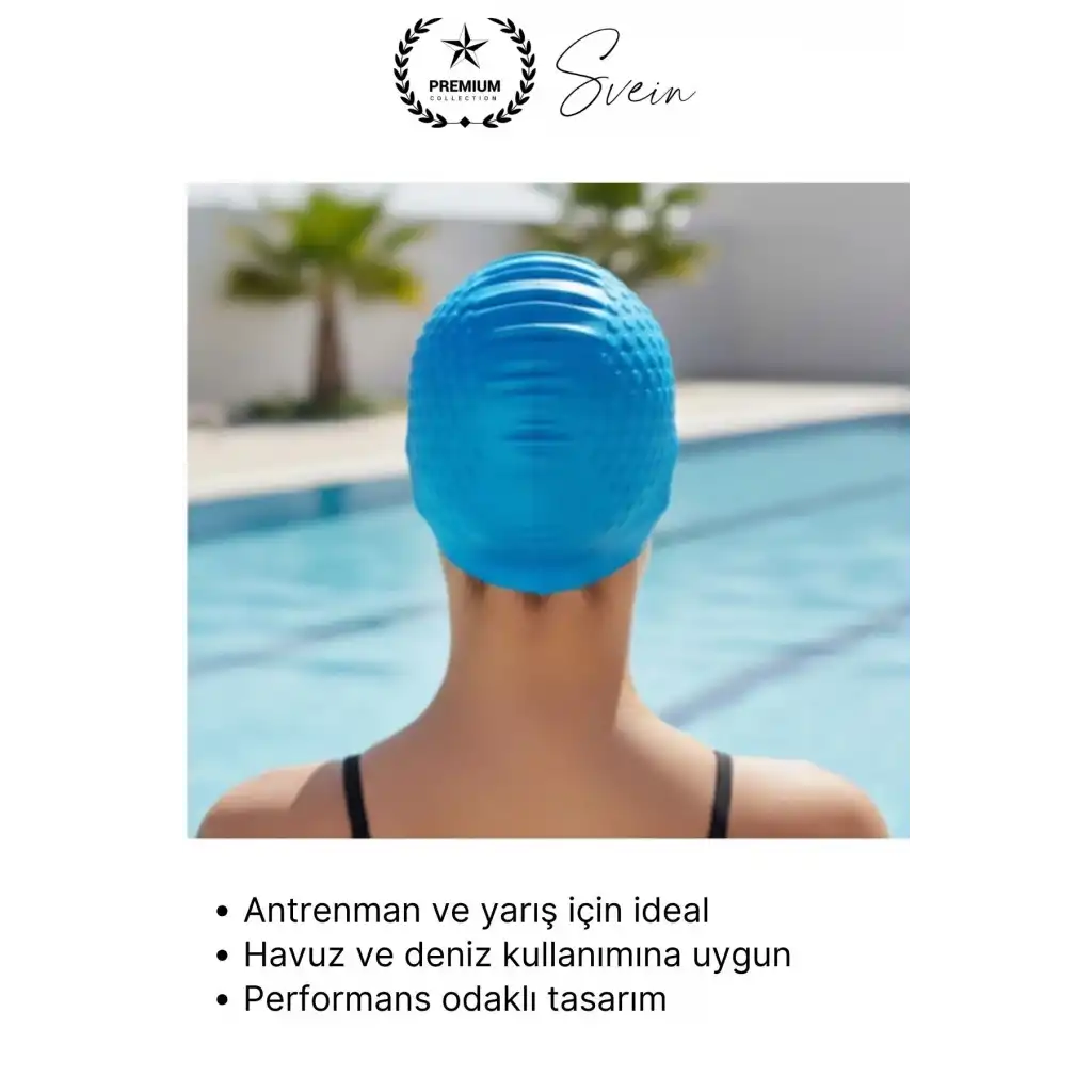 #Bone Su Geçirmez Kaymaz Silikon Yüzücü Bonesi Yüzme Şapkası Uzun Saç Yetişkin Esnek Havuz Deniz