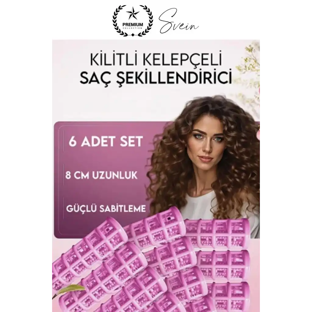 #Bigudi 6lı Saç Şekillendirme ve Hacim Veren Saç Maşası Seti Bigudi Rulosu Isısız Hızlı Dalgalı
