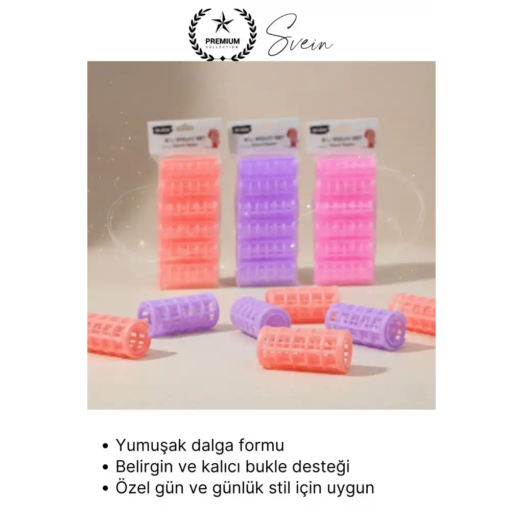 #Bigudi 6lı Saç Şekillendirme ve Hacim Veren Saç Maşası Seti Bigudi Rulosu Isısız Hızlı Dalgalı