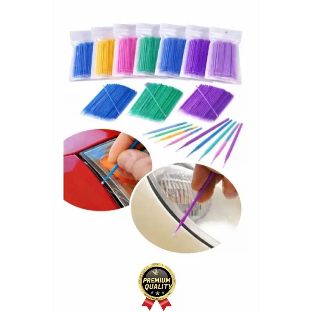 #RötuşBoya Araba Oto Kaporta Çizik Tek Kullanımlık Hassas Detaylı Uygulama Rötuş Fırçası Mini 100lü