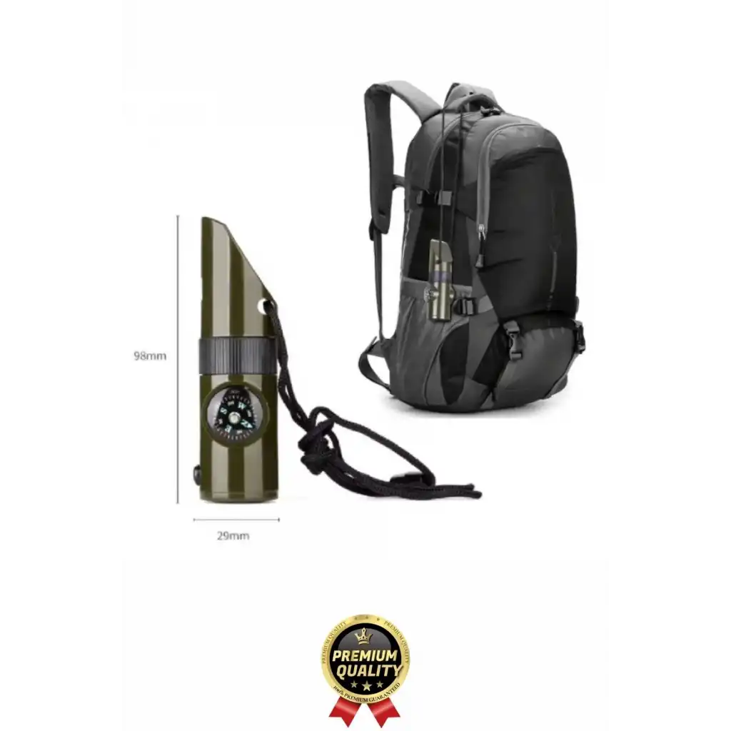 #Düdük Fener Pusula Sinyal Güvenlik Hayatta Kalma Kamp Deprem Outdoor 7si 1 Arada Acil Durum Düdüğü