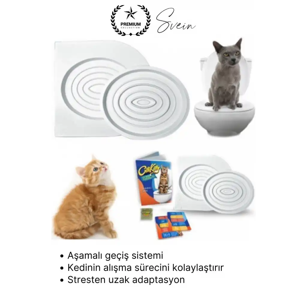 #Kedi Kedi Klozet Alıştırma Seti WC Uyumlu Kum Kabı Tuvalet Eğitim Aparatı Yavru & Yetişkin İçin