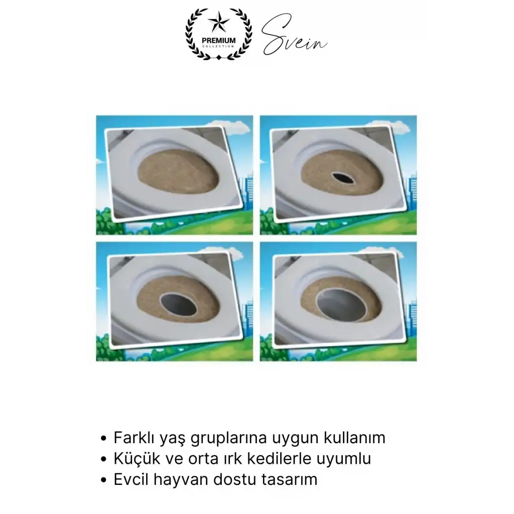 #Kedi Kedi Klozet Alıştırma Seti WC Uyumlu Kum Kabı Tuvalet Eğitim Aparatı Yavru & Yetişkin İçin