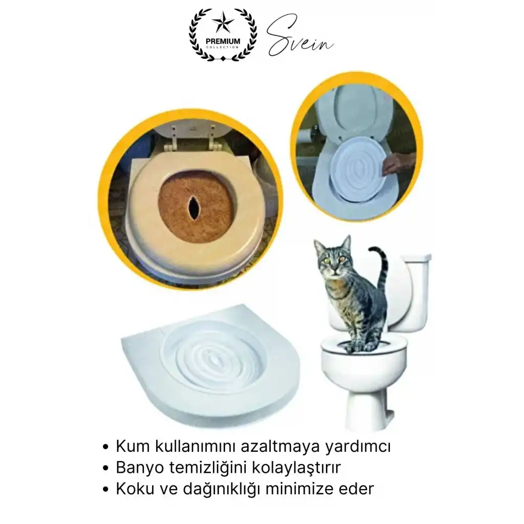 #Kedi Kedi Klozet Alıştırma Seti WC Uyumlu Kum Kabı Tuvalet Eğitim Aparatı Yavru & Yetişkin İçin