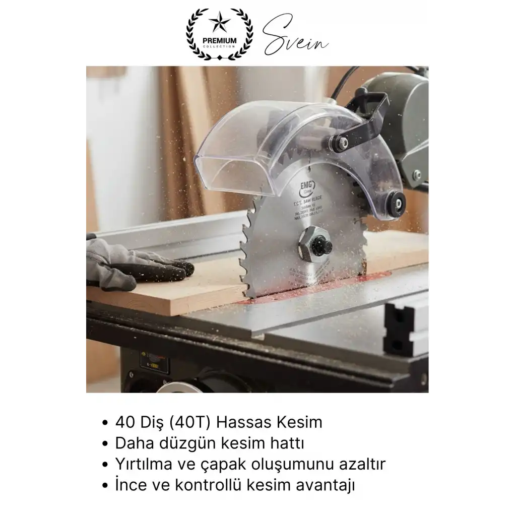 #Testere 185 mm 40 Diş Ahşap Kesim Daire Testere Diski MDF ve Sunta İçin Profesyonel Hassas 40T