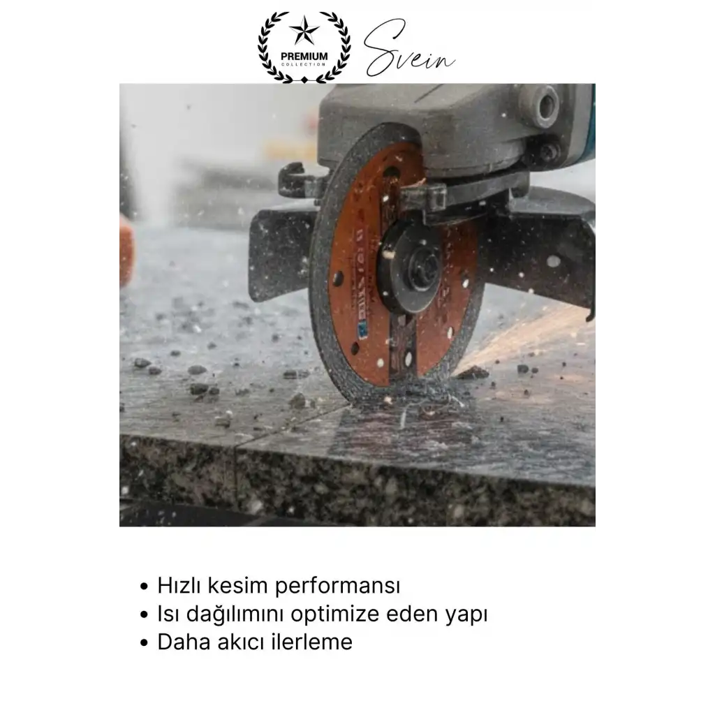 #ElmasTestere 115 mm Turbo Elmas Kesim Diski Spiral Uyumlu Beton Seramik Mermer Taş Granit Fayans