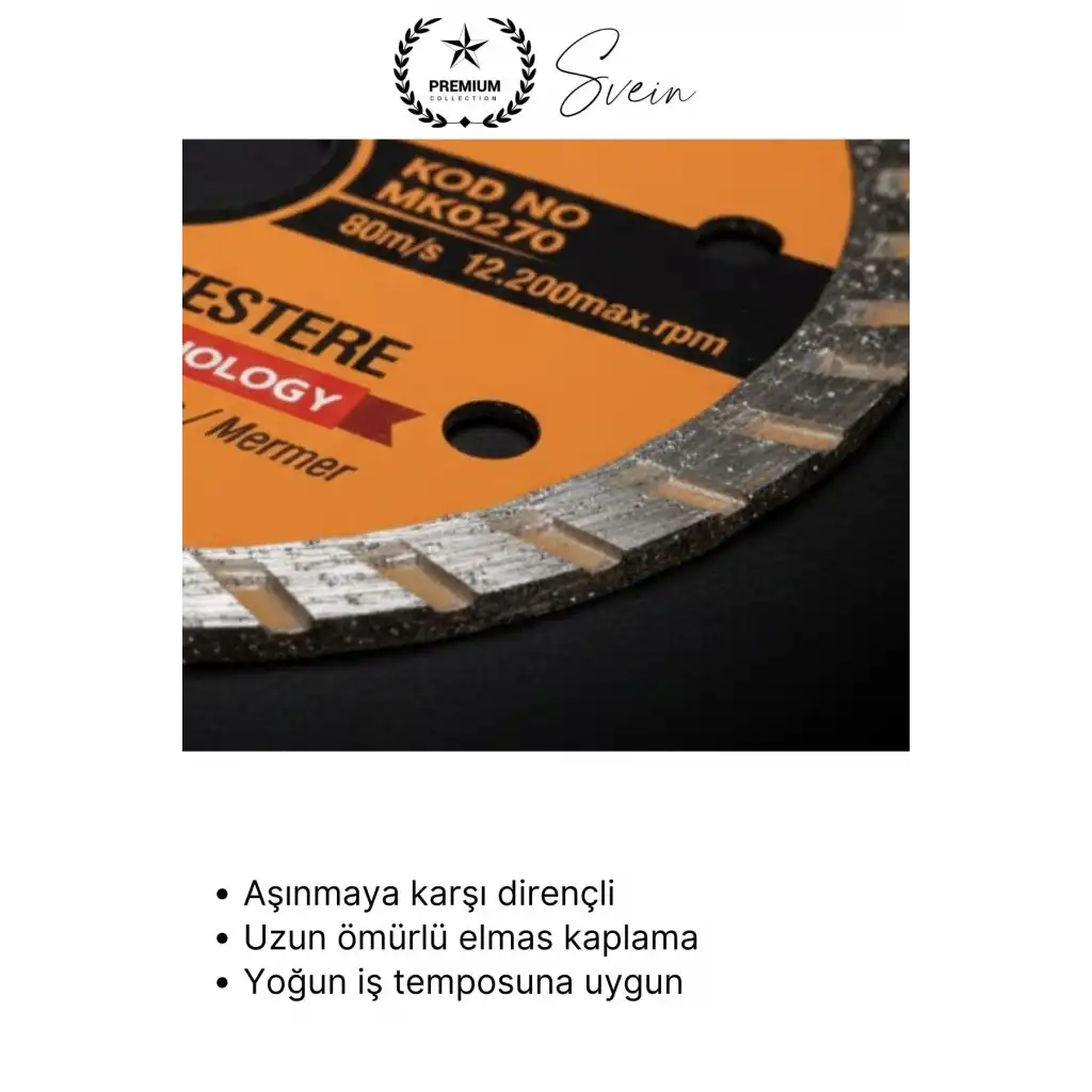 #ElmasTestere 115 mm Turbo Elmas Kesim Diski Spiral Uyumlu Beton Seramik Mermer Taş Granit Fayans