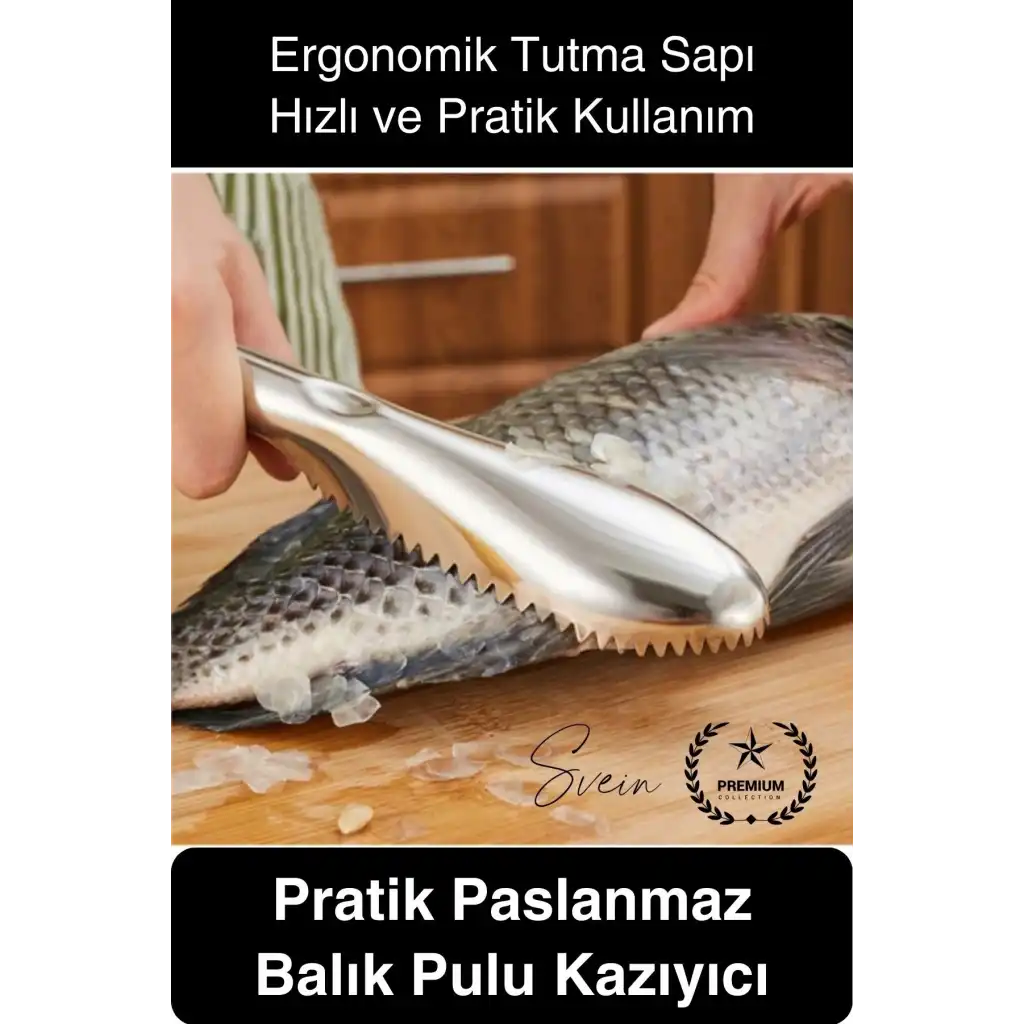 #Balık Pratik Balık Pulu Kazıyıcı El Aparatı Temizleme Aleti Paslanmaz Kolay Hızlı Hijyenik