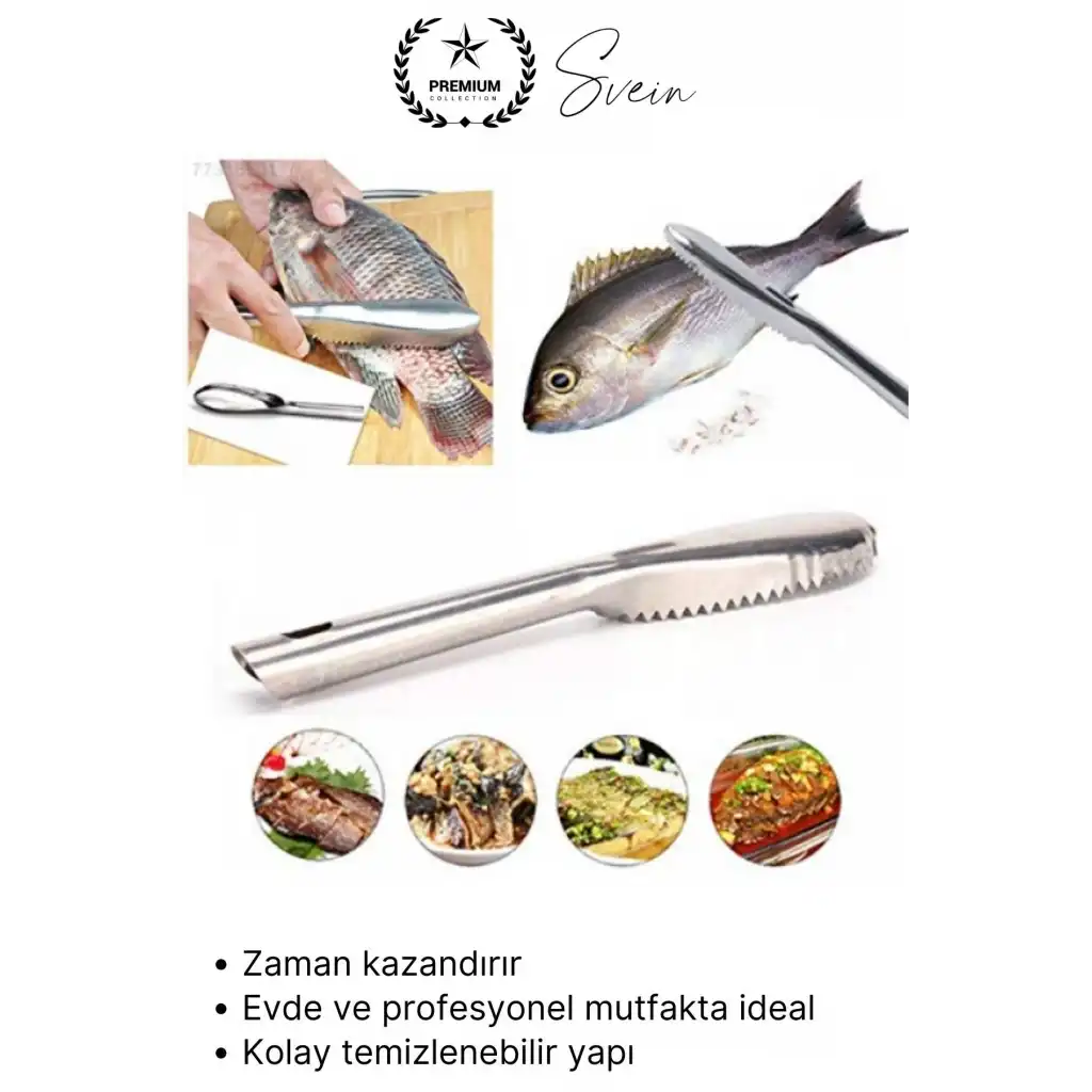 #Balık Pratik Balık Pulu Kazıyıcı El Aparatı Temizleme Aleti Paslanmaz Kolay Hızlı Hijyenik