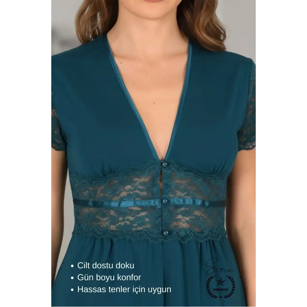 #Pijama Yeşil Nefes Alabilen Yumuşak Kadın Pijama Seti Günlük Kullanım Modern Şık Çeyiz Terletmeyen