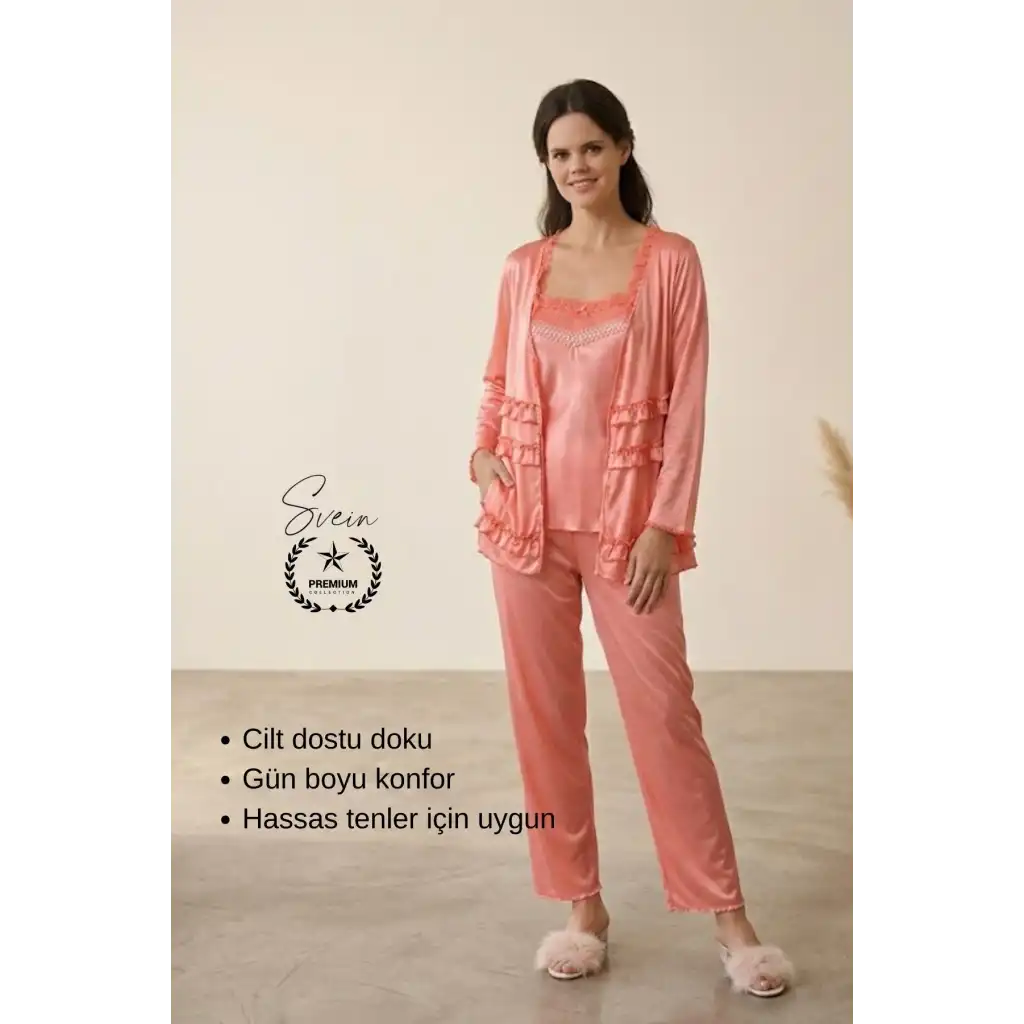 #Pijama Nar Çiçeği Kadın Pijama Takımı Rahat Ev Giyim Günlük ve Çeyizlik Nefes Alabilen Yumuşak