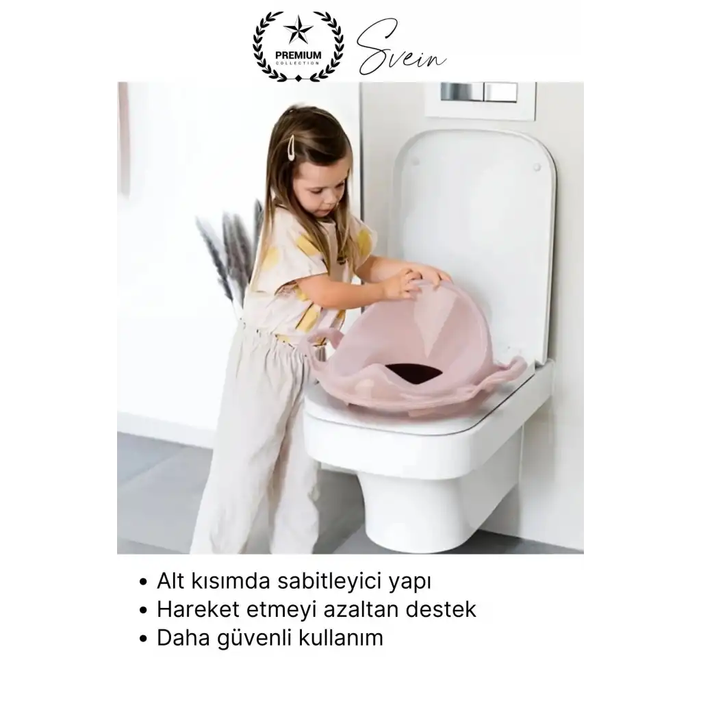 #Klozet Pembe Kulplu Klozet Küçültücü Çocuk Adaptörü Tuvalet Eğitimi İçin Kaymaz Oturağı Küçültücü
