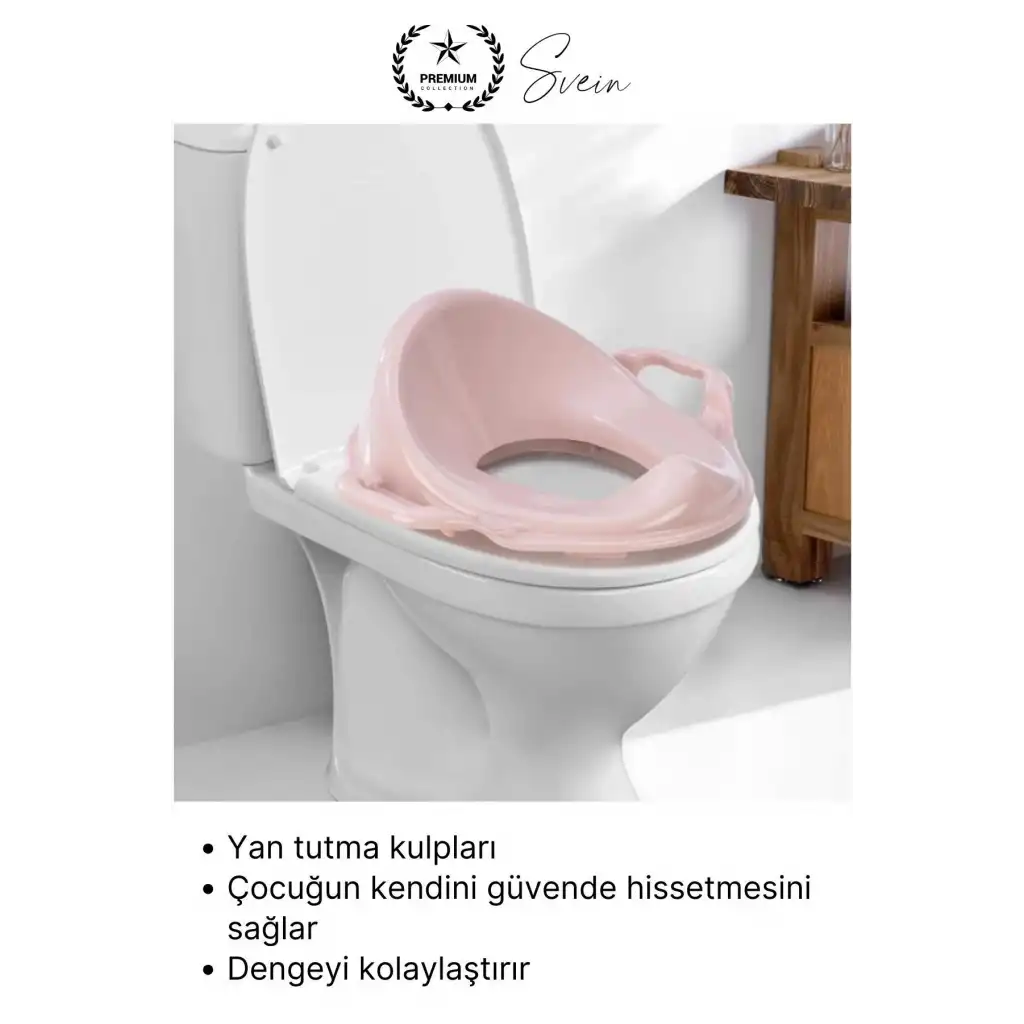 #Klozet Pembe Kulplu Klozet Küçültücü Çocuk Adaptörü Tuvalet Eğitimi İçin Kaymaz Oturağı Küçültücü