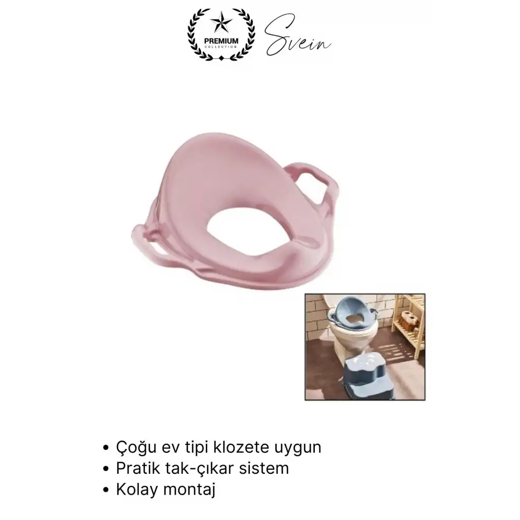 #Klozet Pembe Kulplu Klozet Küçültücü Çocuk Adaptörü Tuvalet Eğitimi İçin Kaymaz Oturağı Küçültücü