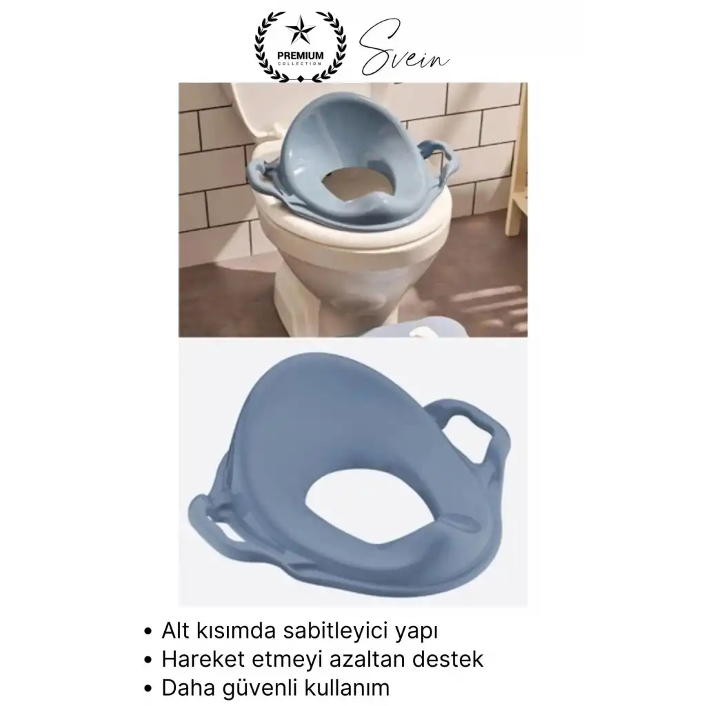 #Klozet Mavi Kulplu Klozet Küçültücü Çocuk Adaptörü Tuvalet Eğitimi İçin Kaymaz Oturağı Küçültücü