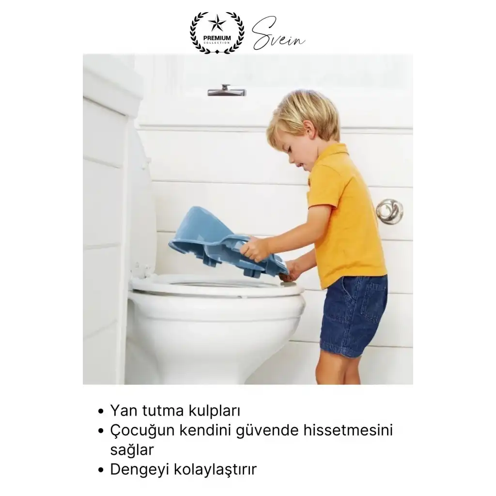 #Klozet Mavi Kulplu Klozet Küçültücü Çocuk Adaptörü Tuvalet Eğitimi İçin Kaymaz Oturağı Küçültücü