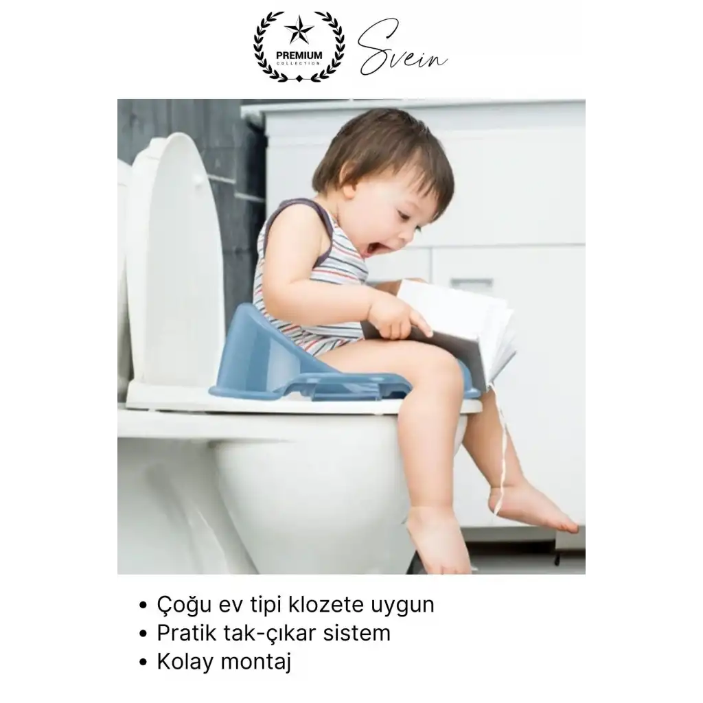 #Klozet Mavi Kulplu Klozet Küçültücü Çocuk Adaptörü Tuvalet Eğitimi İçin Kaymaz Oturağı Küçültücü