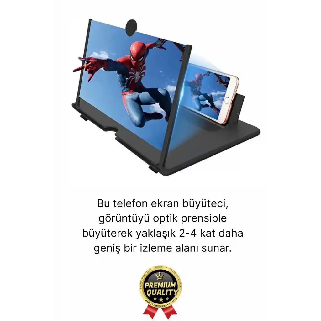 #EkranBüyüteci Katlanabilir Taşınabilir Tasarım Göz Korumalı Şeffaf Telefon 12 İnç Net Büyük Ekran