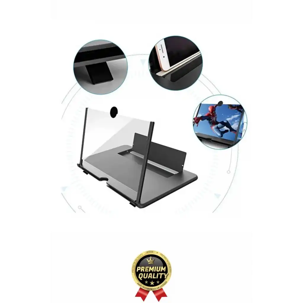 #EkranBüyüteci Katlanabilir Taşınabilir Tasarım Göz Korumalı Şeffaf Telefon 12 İnç Net Büyük Ekran