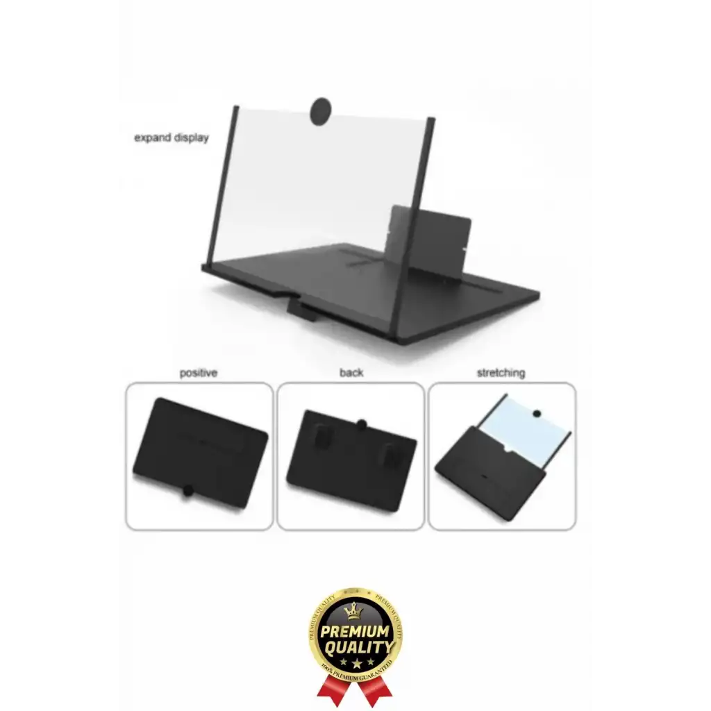 #EkranBüyüteci Katlanabilir Taşınabilir Tasarım Göz Korumalı Şeffaf Telefon 12 İnç Net Büyük Ekran