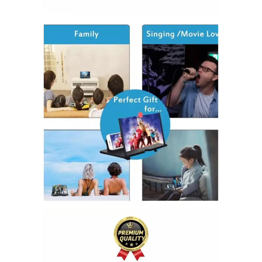 #EkranBüyüteci Katlanabilir Taşınabilir Tasarım Göz Korumalı Şeffaf Telefon 12 İnç Net Büyük Ekran