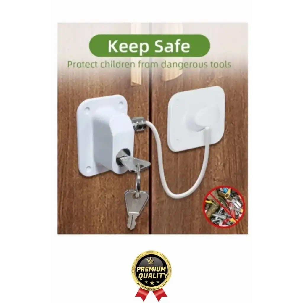 #GüvenlikKilidi Dayanıklı Çelik Halat Beyaz Plaka Pvc Pencere Emniyet Çocuk Halatlı Güvenlik Kilidi