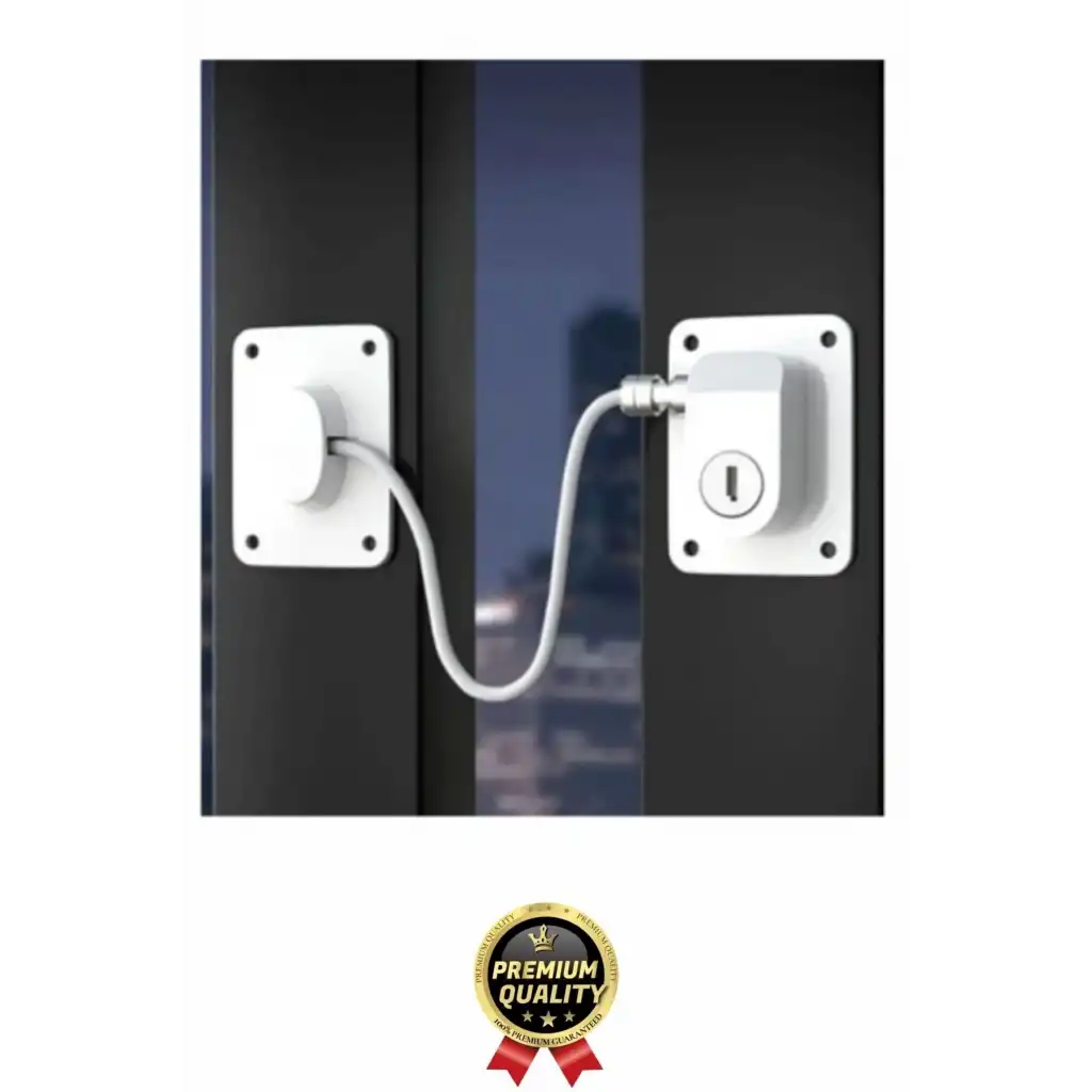 #GüvenlikKilidi Dayanıklı Çelik Halat Beyaz Plaka Pvc Pencere Emniyet Çocuk Halatlı Güvenlik Kilidi