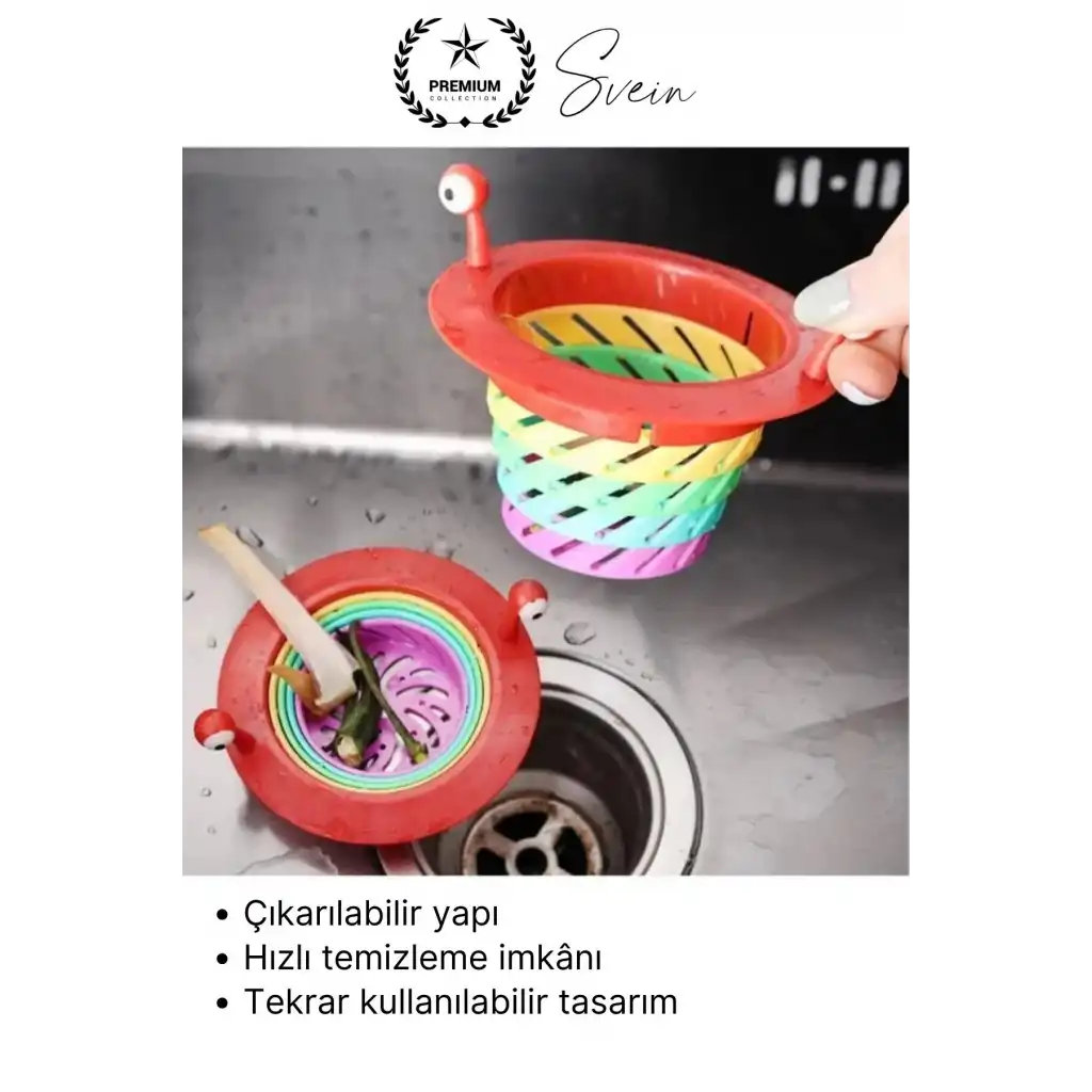 #Süzgeç 6 Kademeli Lavabo Gider Süzgeci Tıkanıklık Önleyici Filtre Mutfak ve Banyo İçin Hijyenik