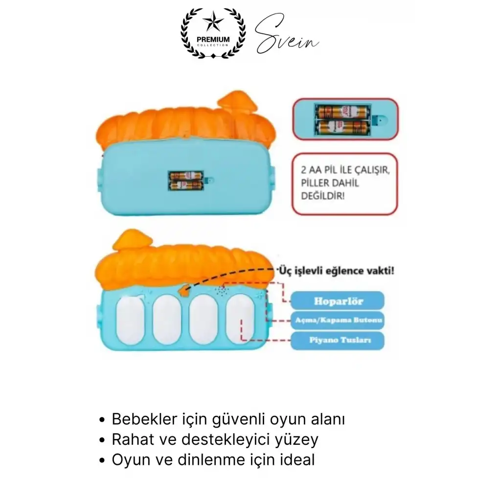 #OyunHalısı Piyanolu Bebek Aktivite Oyun Halısı Asılabilir Oyuncaklı Yumuşak Zemin Aktivite Matı