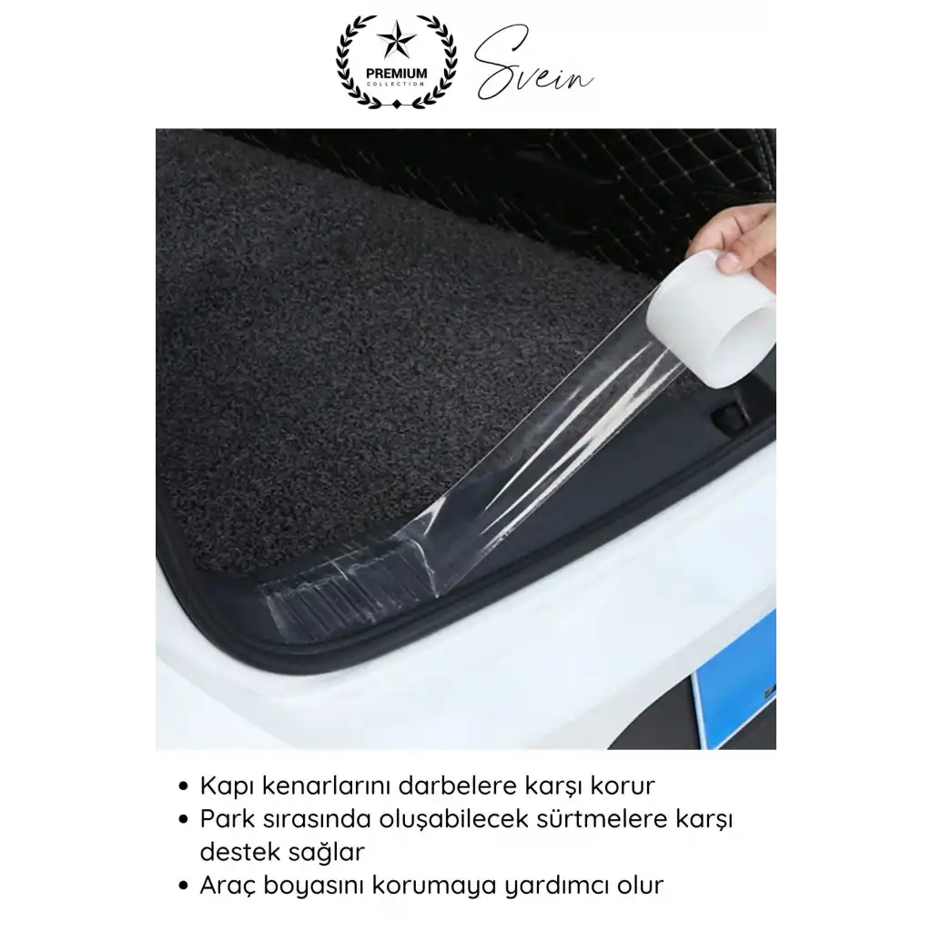 #KapıKoruma 3 Adet 3 Metre Oto Kapı Çizik Önleyici Şeffaf Koruma Bandı Darbe Koruyucu İz Bırakmaz