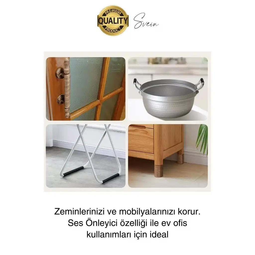 Özel Üretim 4,5 mt Zemin Koruyucu Ses Önleyici Keçe Bant Mobilya Eşya Ayağı Çizilmelere Karşı Koruma