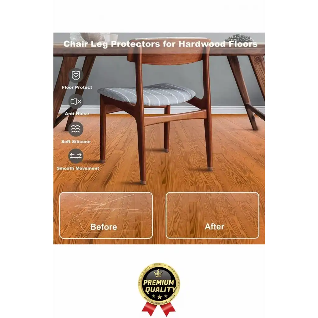 #Sandalye Sessiz Sürtünme Çizilme Önleyici Keçeli Şeffaf Silikon Sandalye Ayak Koruma Pedi 4 Adet