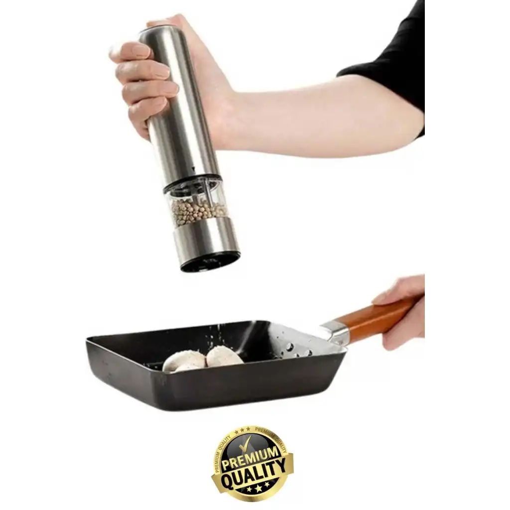 #Değirmen Pratik Mutfak Taze Zahmetsiz Pilli Otomatik Tuz Karabiber Baharat Çekme Değirmeni Öğütücü