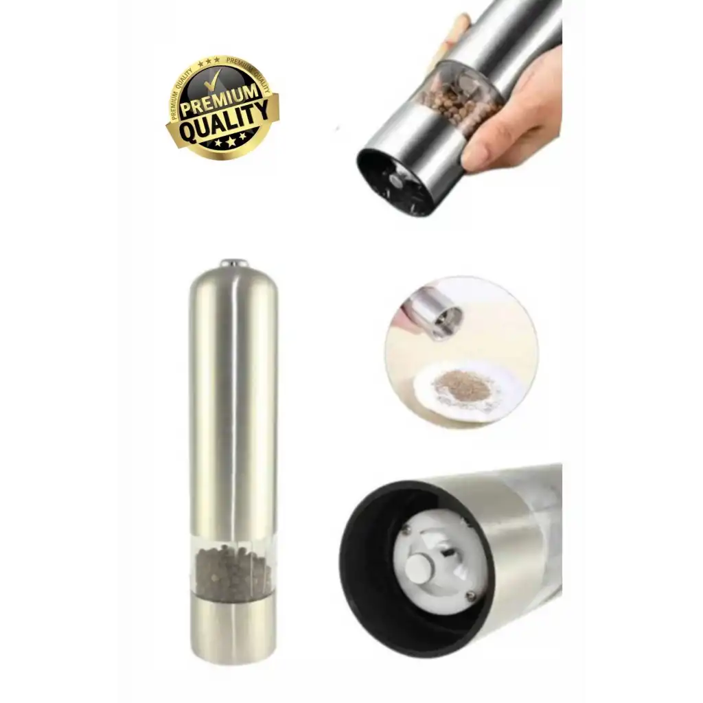 #Değirmen Pratik Mutfak Taze Zahmetsiz Pilli Otomatik Tuz Karabiber Baharat Çekme Değirmeni Öğütücü