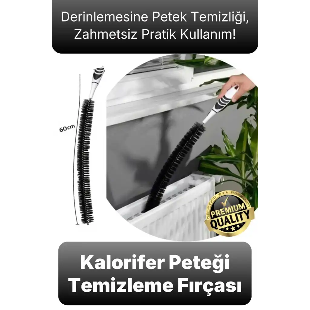 #Fırça Pratik Temizlik Toz Kir Arındırma Uzun Esnek Gövde Kalorifer Peteği Temizleme Fırçası 60 cm