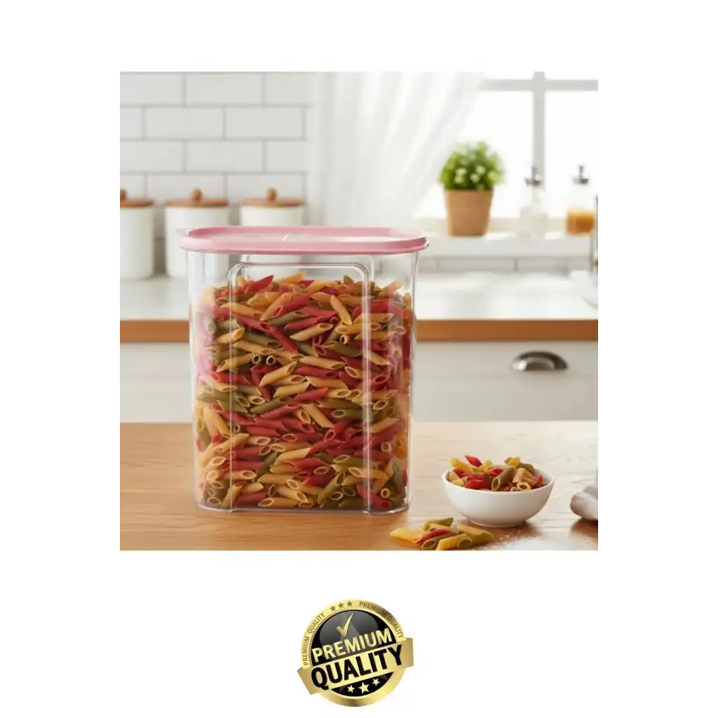 #SaklamaKabı Mutfak Düzeni Organizer Kapaklı Dayanıklı Şeffaf Kuru Gıda Erzak Saklama Kabı 4 Lt