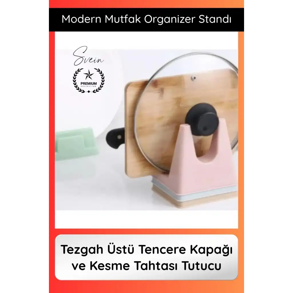 #Organizer Mutfak Organizer Tencere Kapağı ve Kesme Tahtası Standı Tezgah Üstü Kapak Tutucu Modern