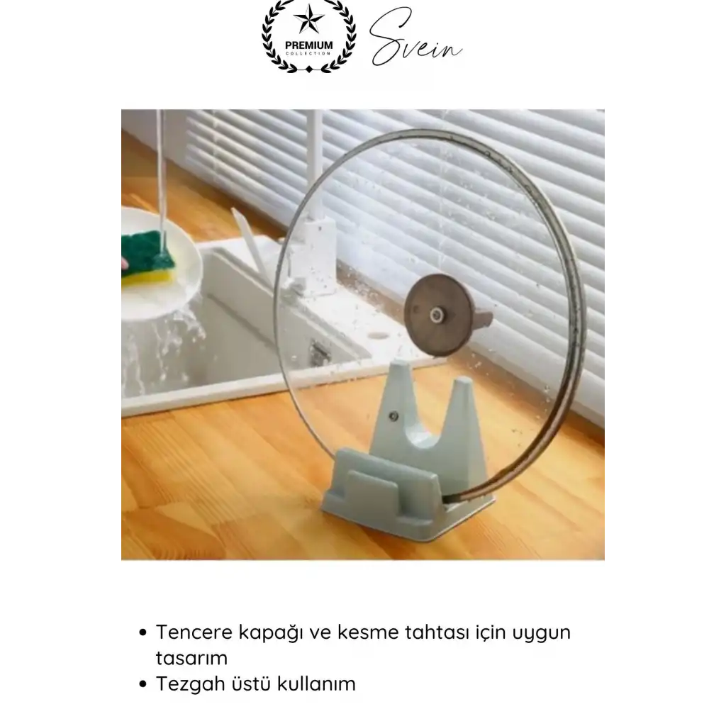 #Organizer Mutfak Organizer Tencere Kapağı ve Kesme Tahtası Standı Tezgah Üstü Kapak Tutucu Modern