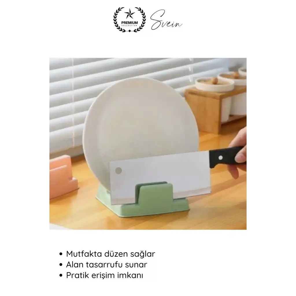 #Organizer Mutfak Organizer Tencere Kapağı ve Kesme Tahtası Standı Tezgah Üstü Kapak Tutucu Modern