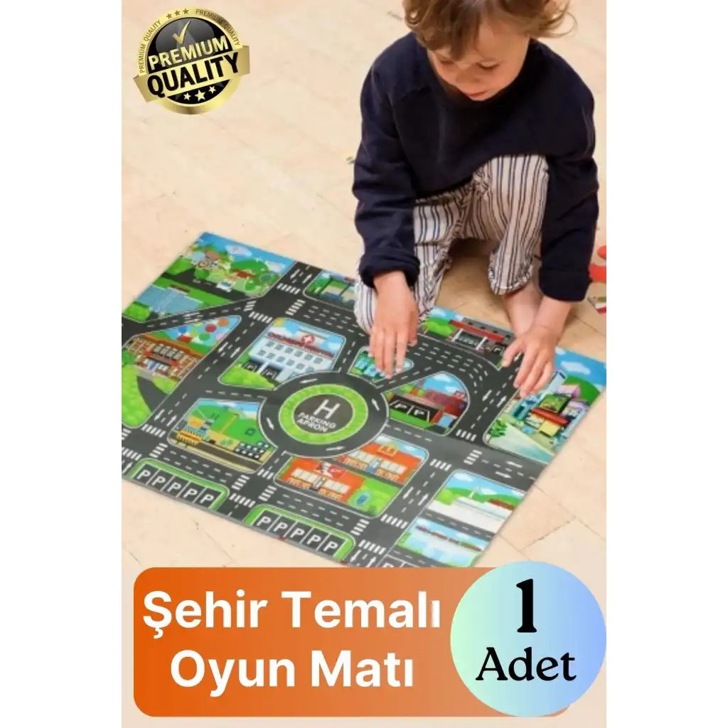 #OyunMatı Eğitici Araba Yolu Deseni Halı Hayal Gücü Keşfetmek Mutlu Eğlenceli Şehir Temalı Oyun Matı