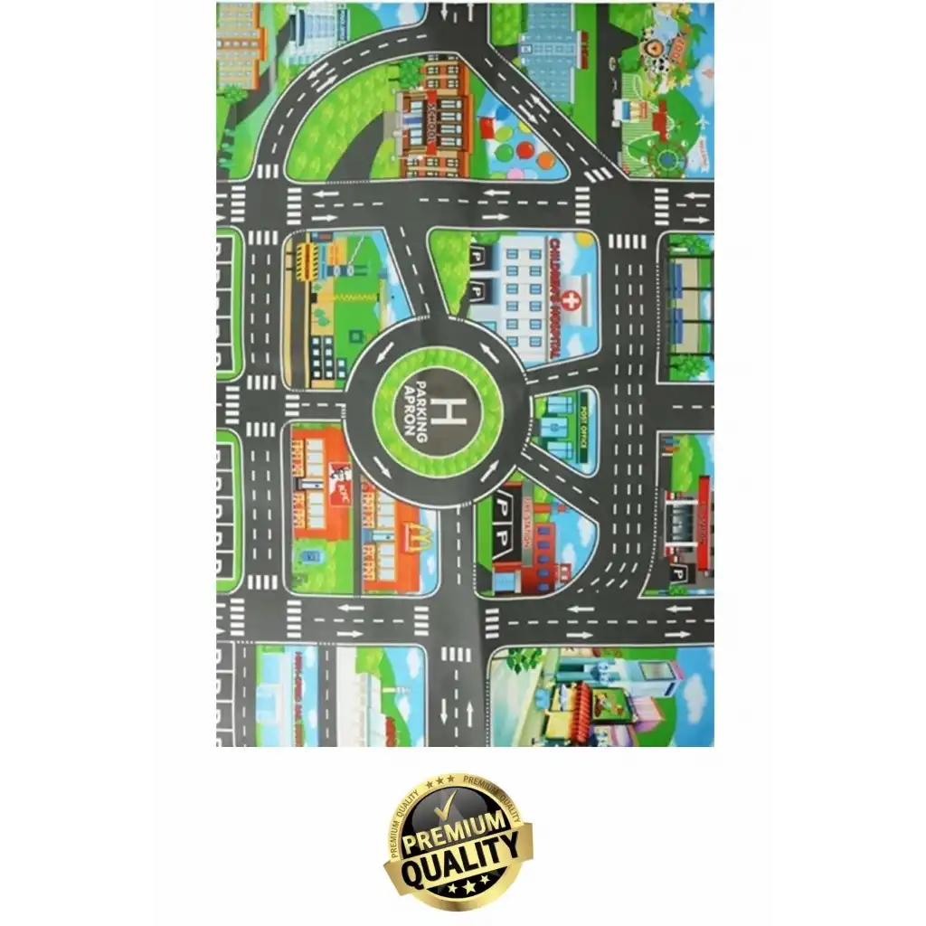 #OyunMatı Eğitici Araba Yolu Deseni Halı Hayal Gücü Keşfetmek Mutlu Eğlenceli Şehir Temalı Oyun Matı