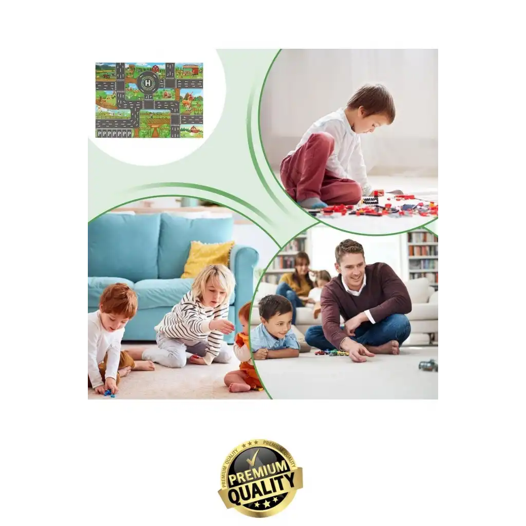 #OyunMatı Eğitici Araba Yolu Deseni Halı Hayal Gücü Keşfetmek Mutlu Eğlenceli Şehir Temalı Oyun Matı