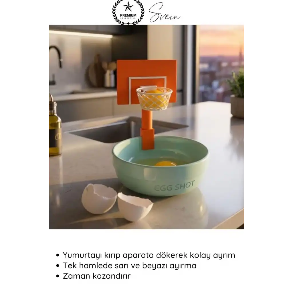 #Yumurta Basket Potası Şeklinde Yumurta Ayırıcı Aparat Pratik Sarı ve Beyaz Ayırma Aparatı Kolay
