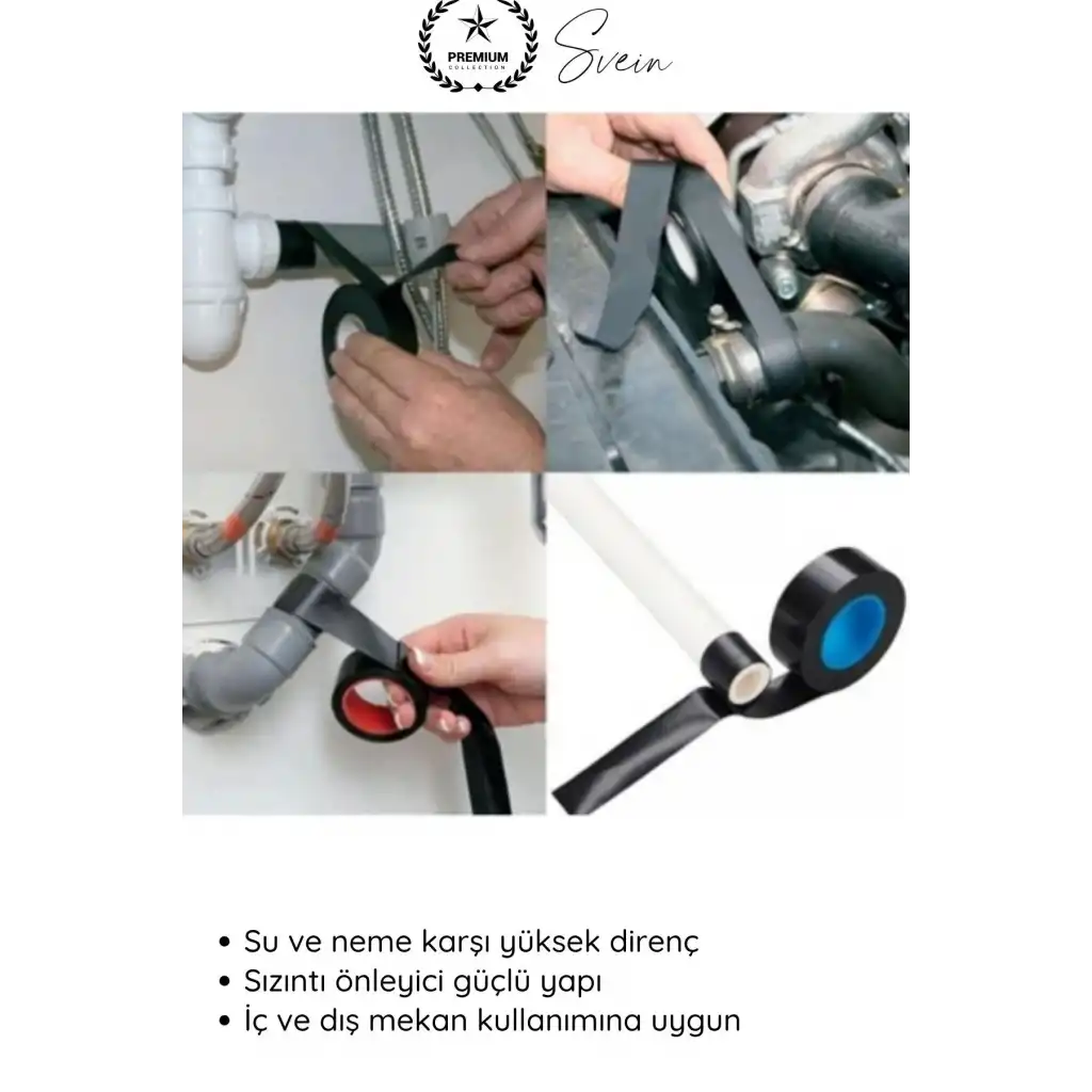 #EriyenBant 20mmx3m Su Geçirmez Eriyen Bant Kendinden Kaynaşan İzolasyon Bandı Suya Dayanıklı 5 Ad.