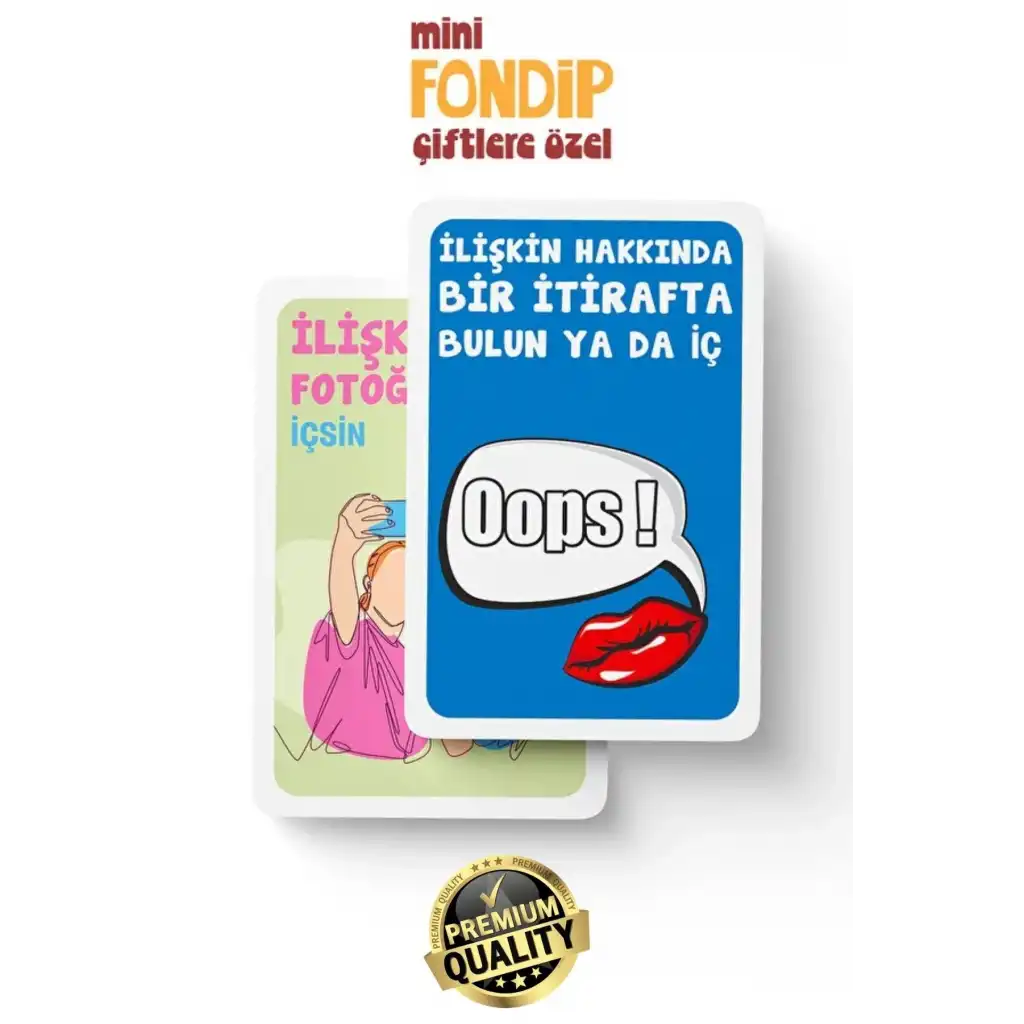 #KartOyunu Çiftlere Özel Yetişkin Eğlenceli Romantik İnteraktif Deneyim Fondip Mini Shot Kart Oyunu