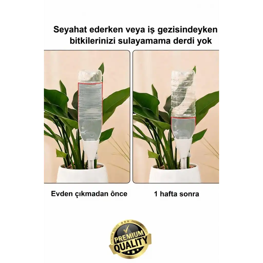 #Bitki Kontrollü Düzenli Damlatma Ayarlanır Başlık Pet Şişe Uyumlu 3lü Otomatik Bitki Sulama Aparatı