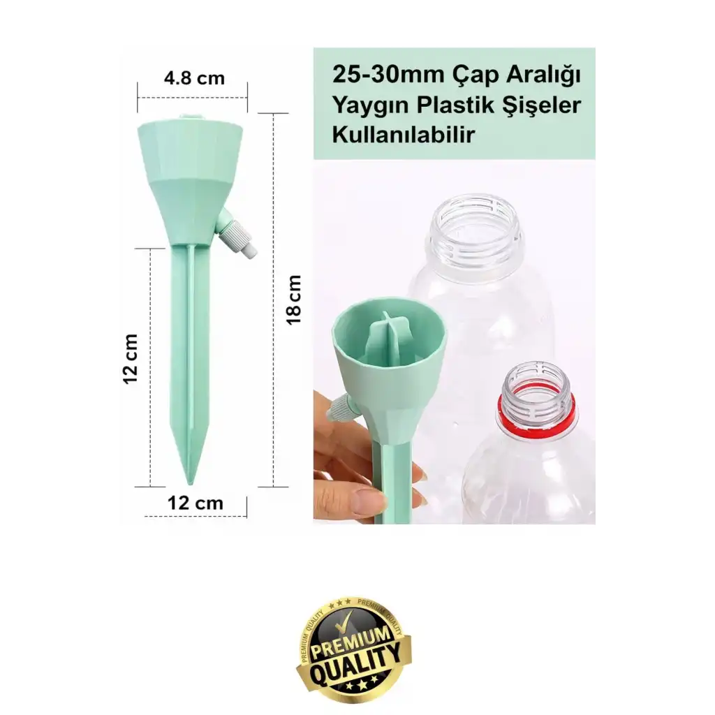 #Bitki Kontrollü Düzenli Damlatma Ayarlanır Başlık Pet Şişe Uyumlu 3lü Otomatik Bitki Sulama Aparatı