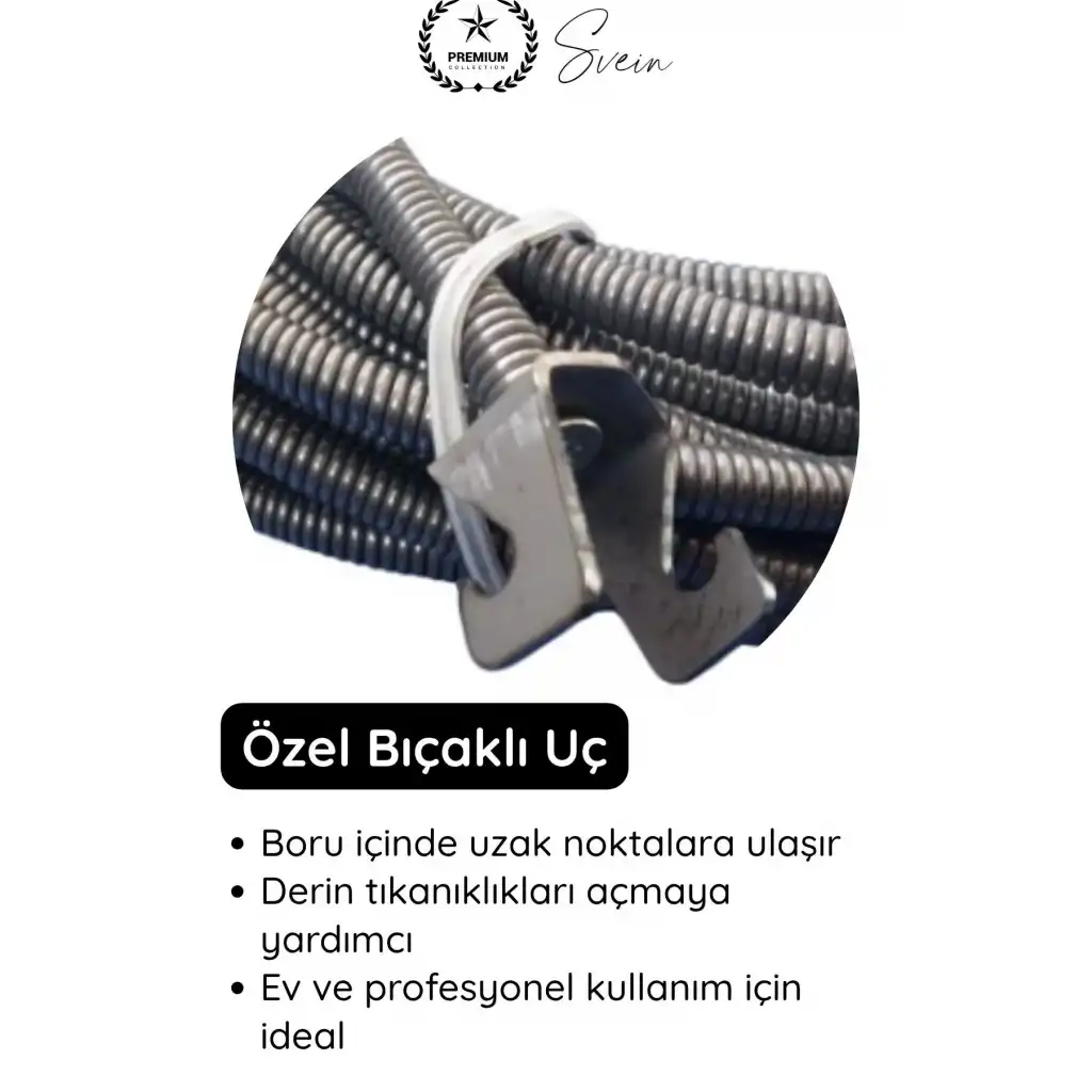 #KanalAçıcı 7 Metre Spiral Kanal Açma Susta Matkap Uyumlu Bıçaklı Pimaş Gider Açıcı Boru Temizleme Aparatı Klozet Lavabo Profesyonel Tıkanık Boru Tamir Pratik Derin Temizlik Esnek Çelik Hortum