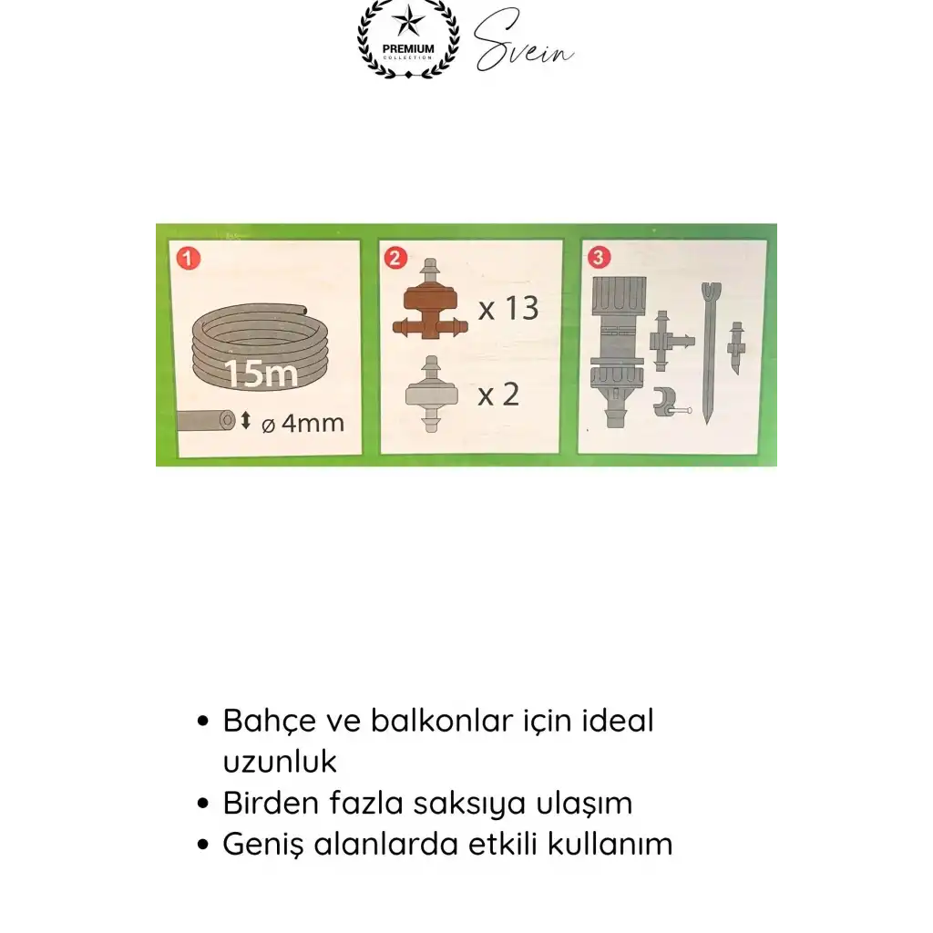 #Sulama 15 Metre Damla Sulama Seti Otomatik Bitki Sulama Sistemi Bahçe ve Balkon İçin Su Tasarruflu Geniş Yayılım Dayanıklı Uzun Ömürlü Düzenli Dengeli Akış Saksı Hobi Kolay Kurulum 15 M Hortum