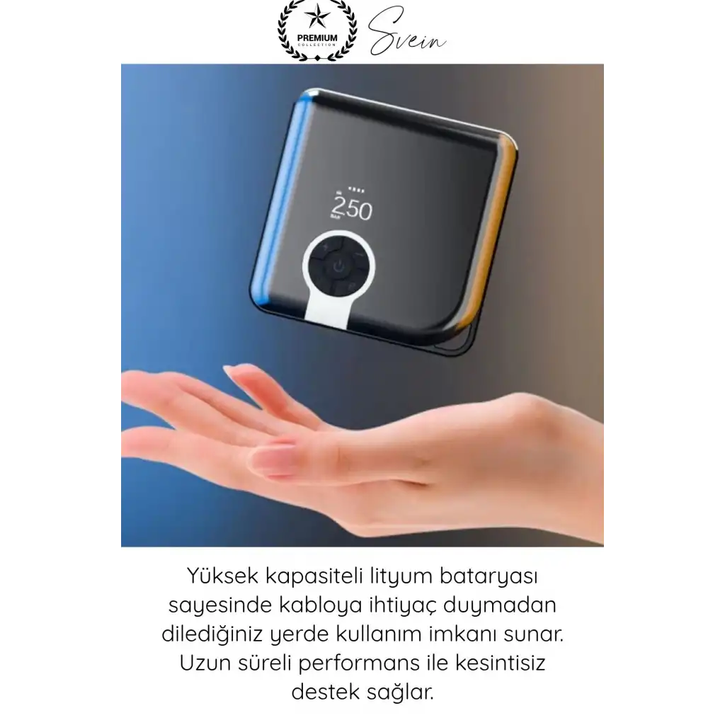 #Kompresör Taşınabilir Şarjlı Powerbank Hava Kompresörü Dijital Ekranlı Kablosuz Lastik Şişirme Otomatik Durma Akıllı Hafıza 4000mAh Basınç Ölçer Araç Motosiklet Bisiklet Top Pompası